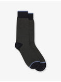 Boggi Milano micro-striped crew socks in cotton blend, UK version
