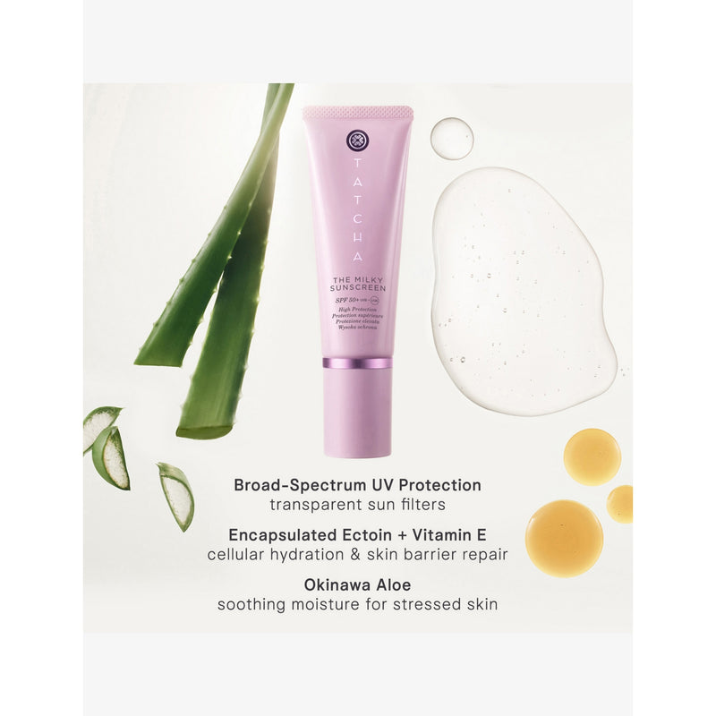 Tatcha The Milky Sunscreen SPF 50+ 50ml, imported from the UK