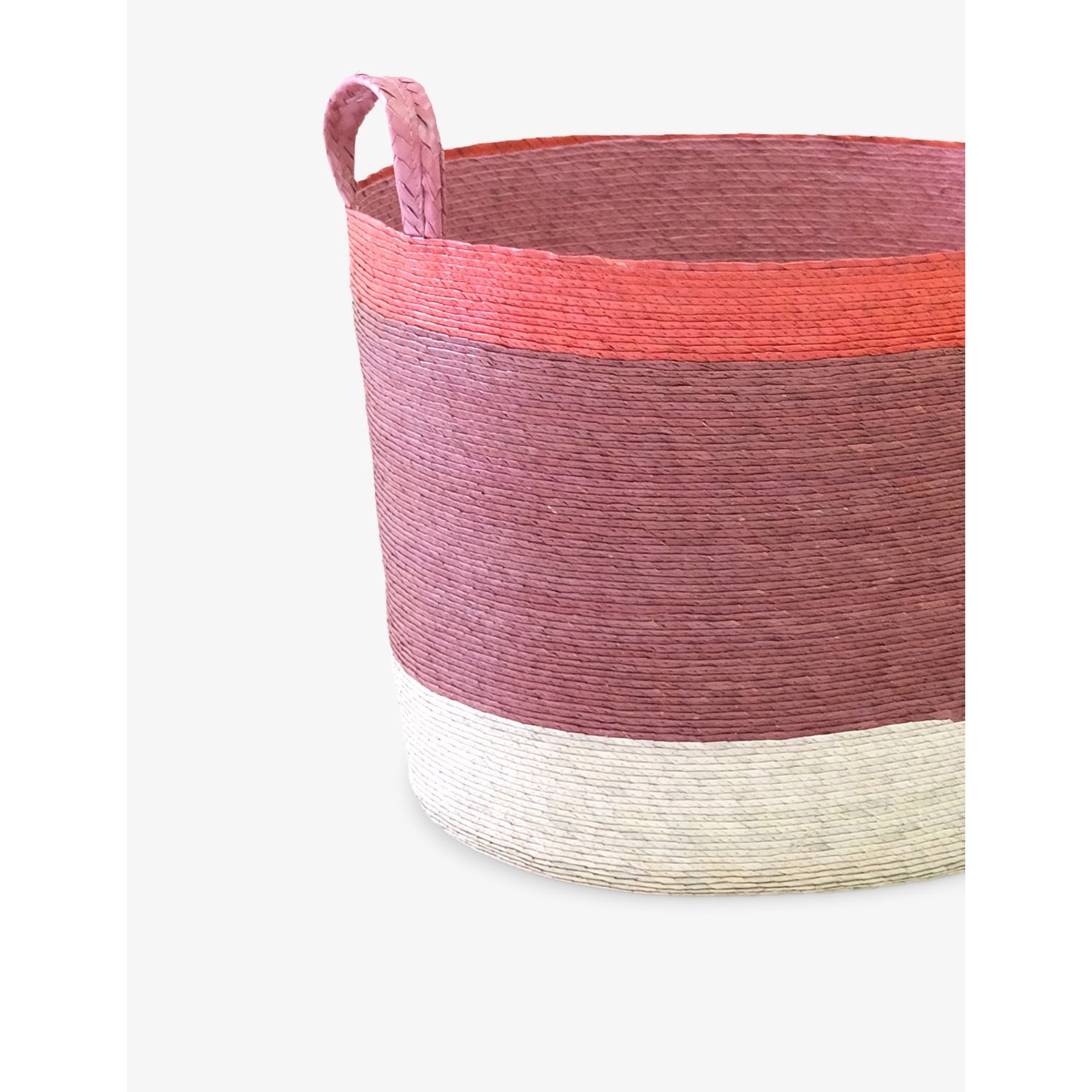 Makaua Tambo colour-block woven basket 30cm (British brand)