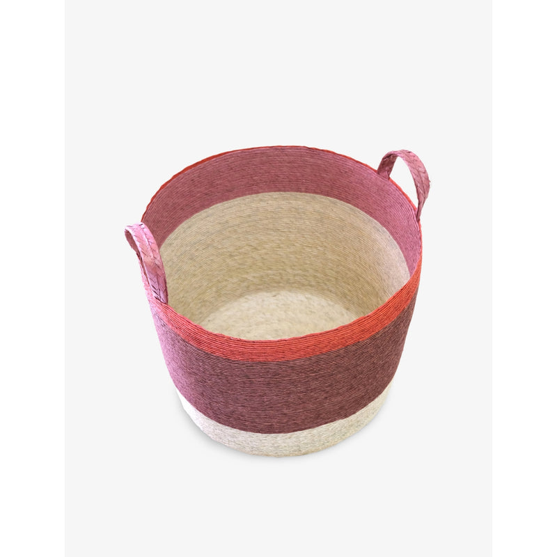 Makaua Tambo colour-block woven basket 30cm (British brand)