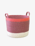 Makaua Tambo colour-block woven basket 30cm (British brand)