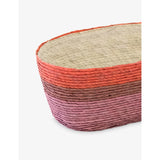 Makaua woven basket colour-block oval 25cm (British brand)