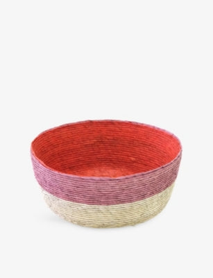 Makaua Round Handmade Palm Basket