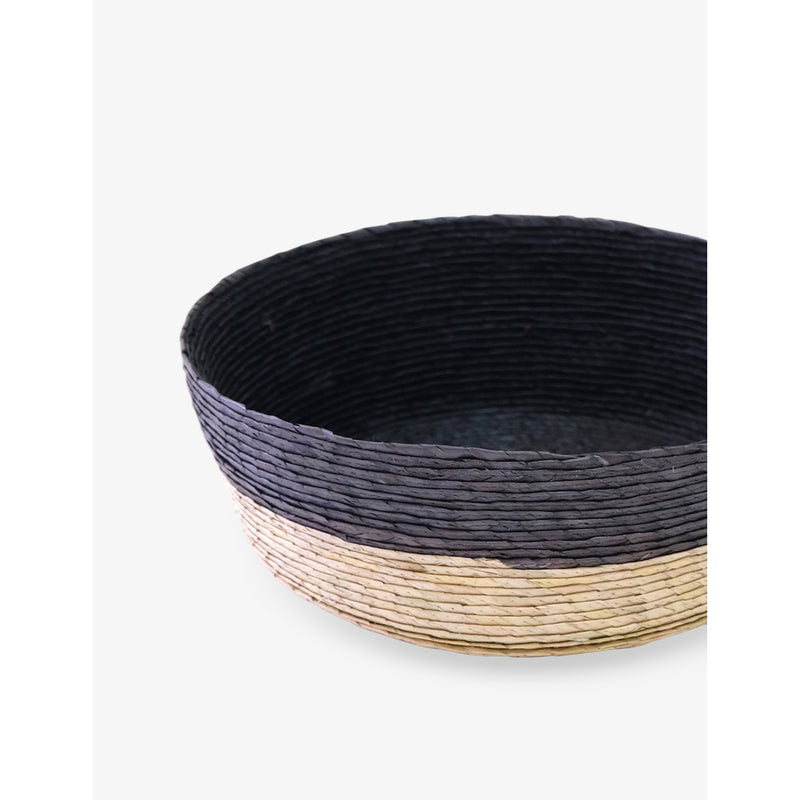 Makaua round handmade palm basket - British product