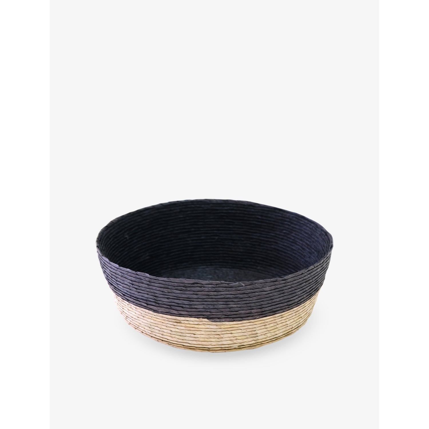 Round Handmade Palm Basket - Azul Natural Agave