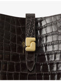 Soeur Bello shoulder bag with crocodile embossed leather - British product