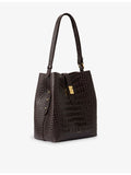 Soeur Bello shoulder bag with crocodile embossed leather - British product