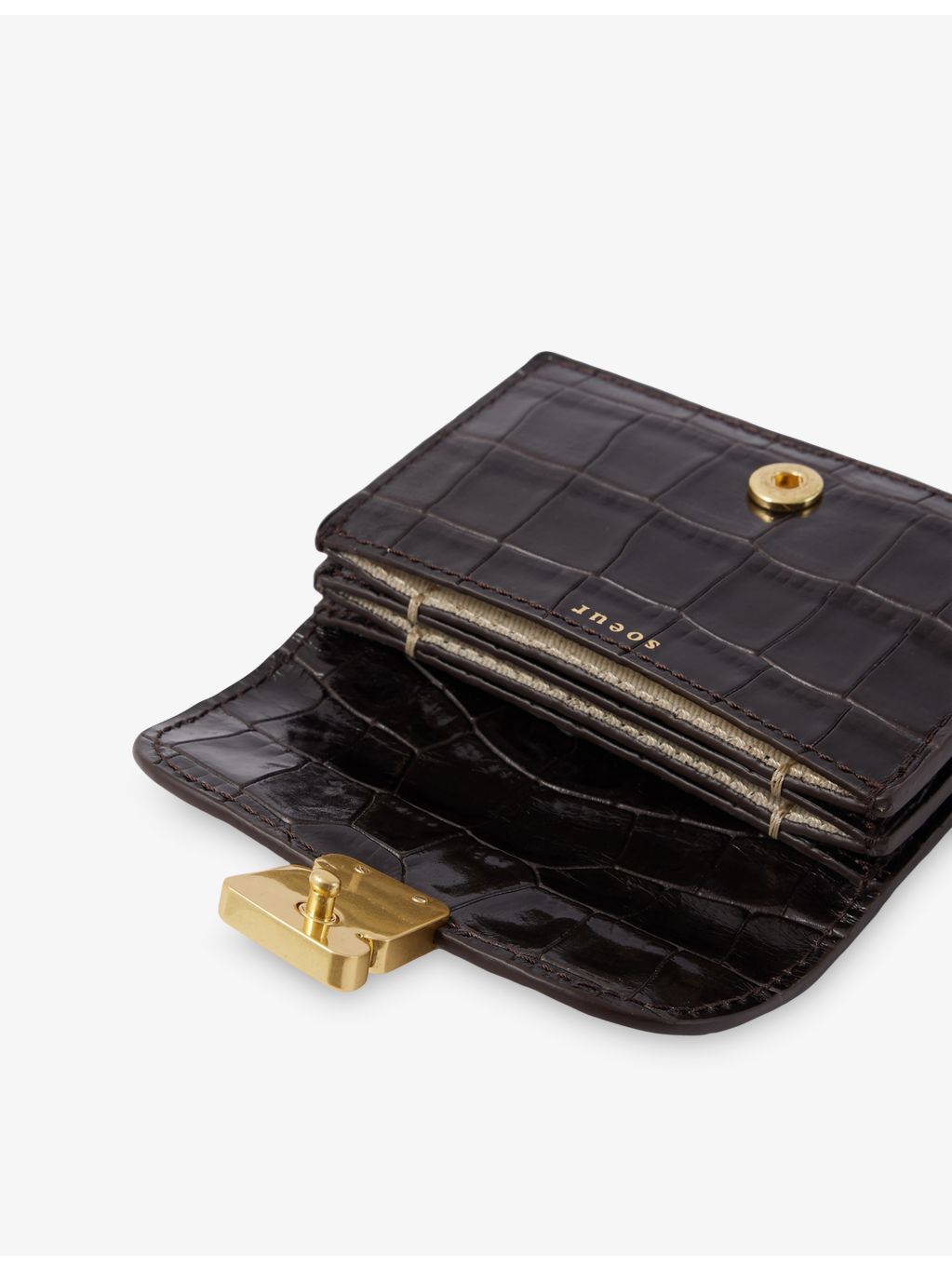 Soeur Aube leather card holder 8x11cm, imported from the UK