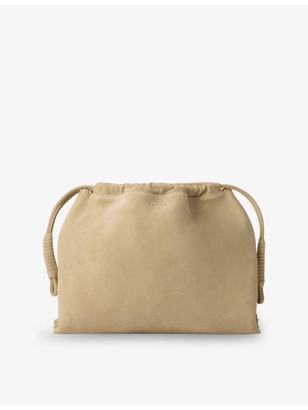 Soeur Suzette suede shoulder bag with drawstring, UK version