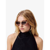 Christian Louboutin Dolly oval-frame metal sunglasses, imported from the UK