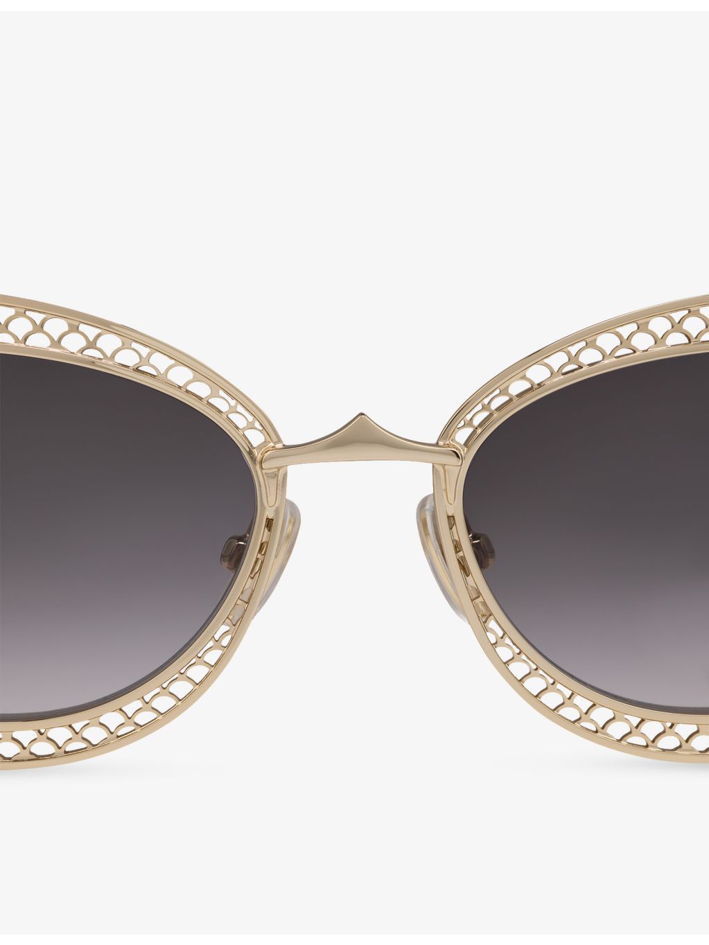 Christian Louboutin Dolly oval-frame metal sunglasses, imported from the UK