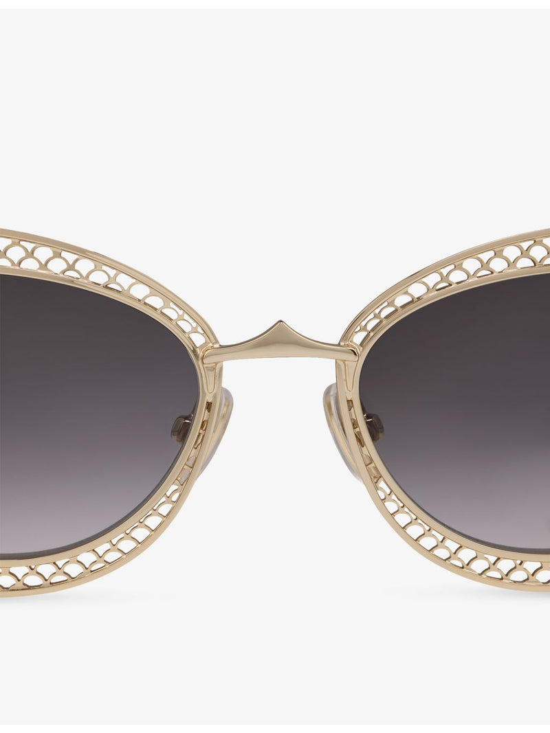 Christian Louboutin Dolly oval-frame metal sunglasses, imported from the UK