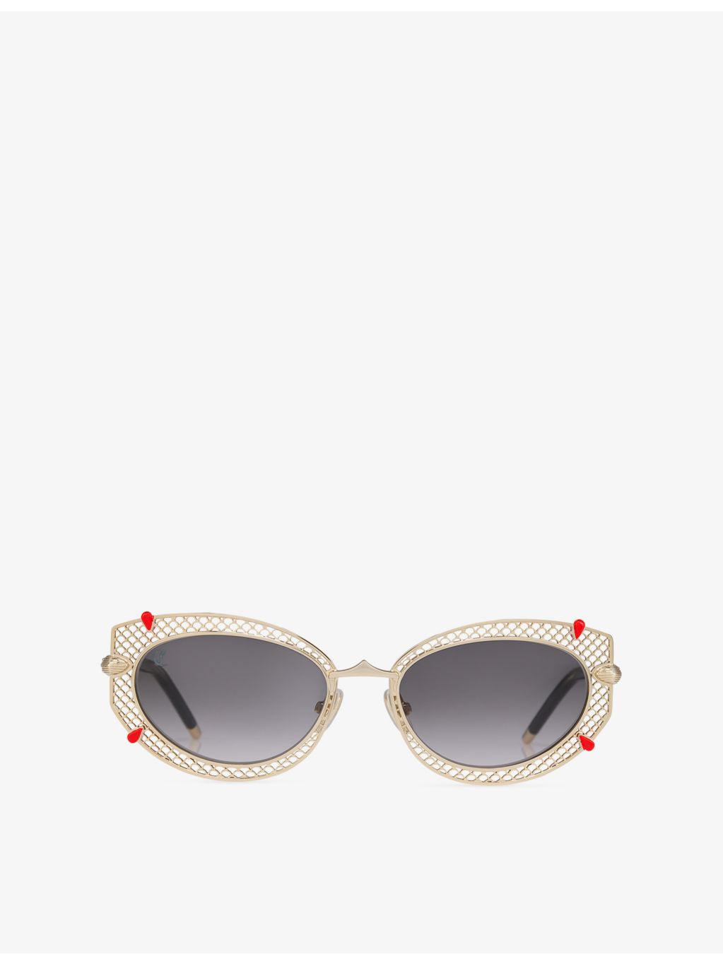Christian Louboutin Dolly oval-frame metal sunglasses, imported from the UK