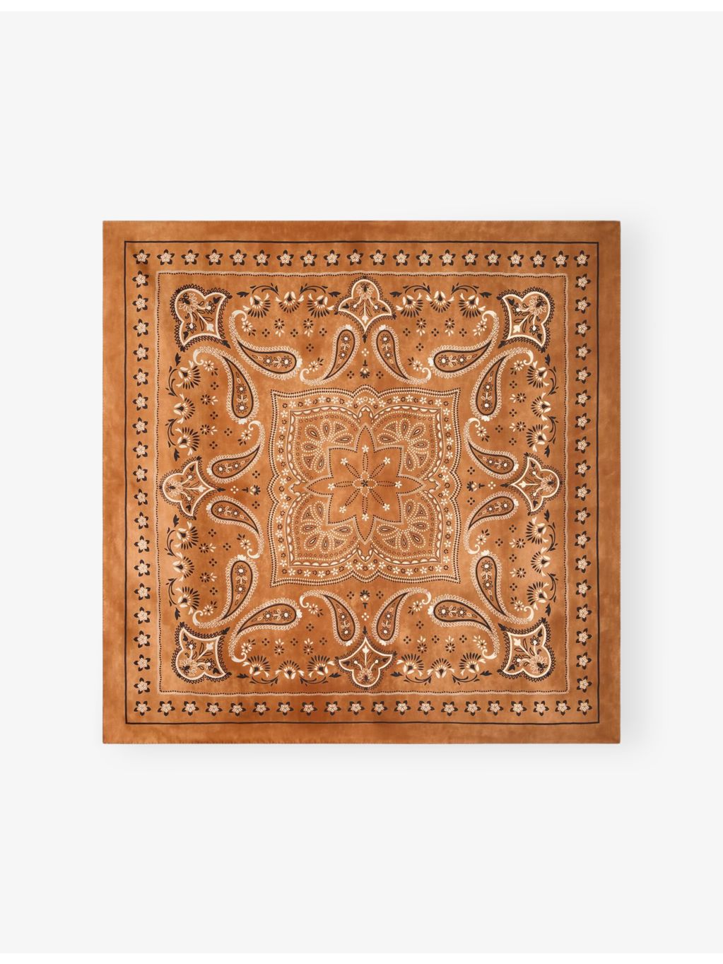Sandro bandana-print square silk scarf 90cm, UK version
