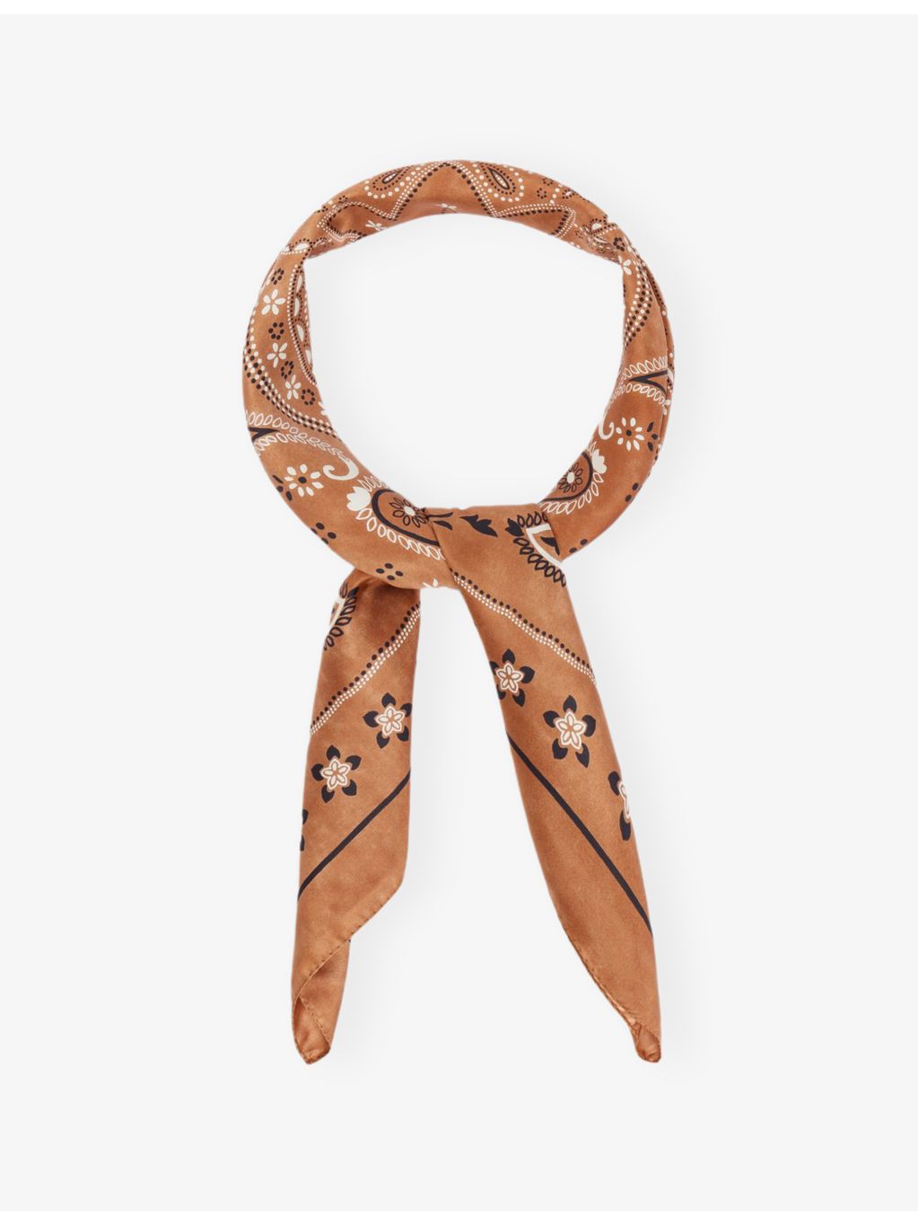 Sandro bandana-print square silk scarf 90cm, UK version