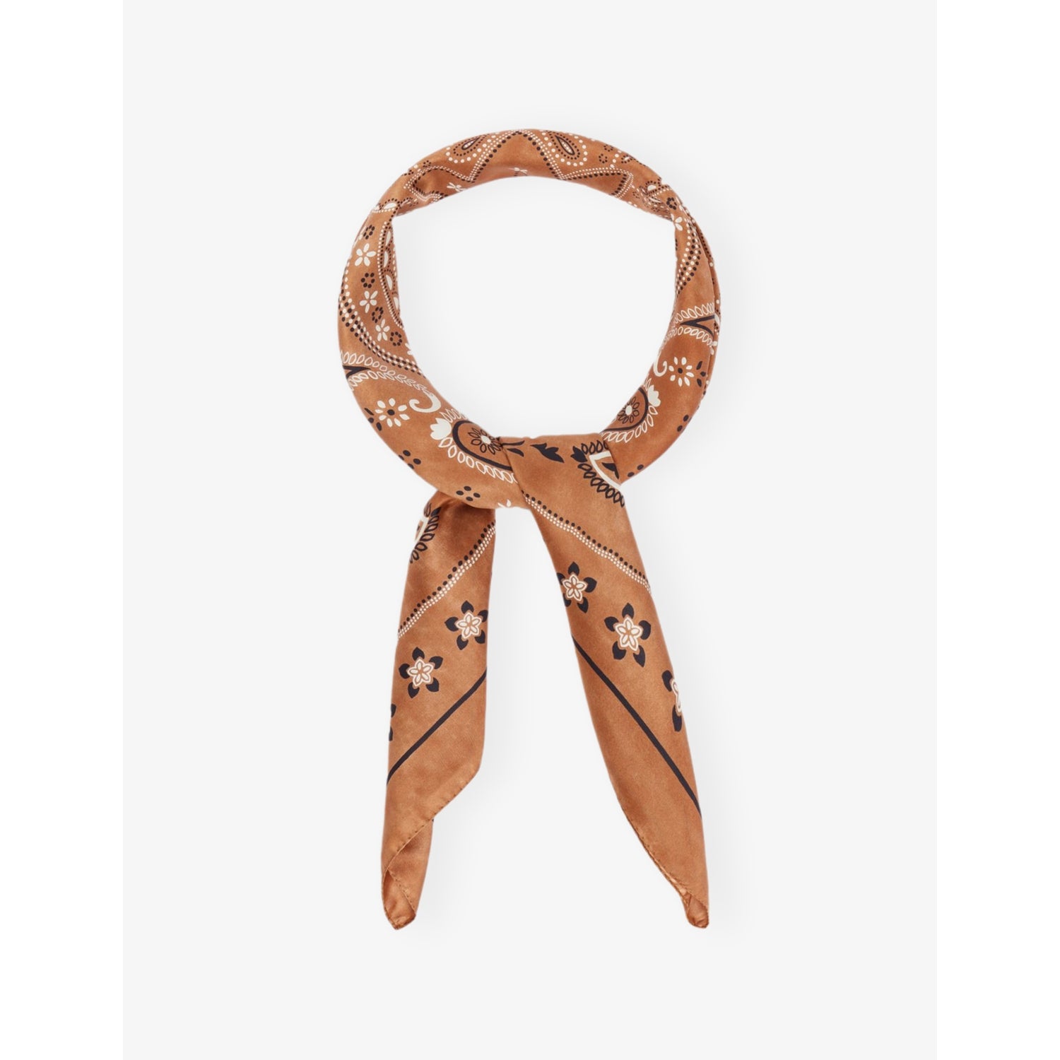 Sandro bandana-print square silk scarf 90cm, UK version