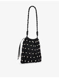 Sandro diamante-embellished crochet bag, UK version