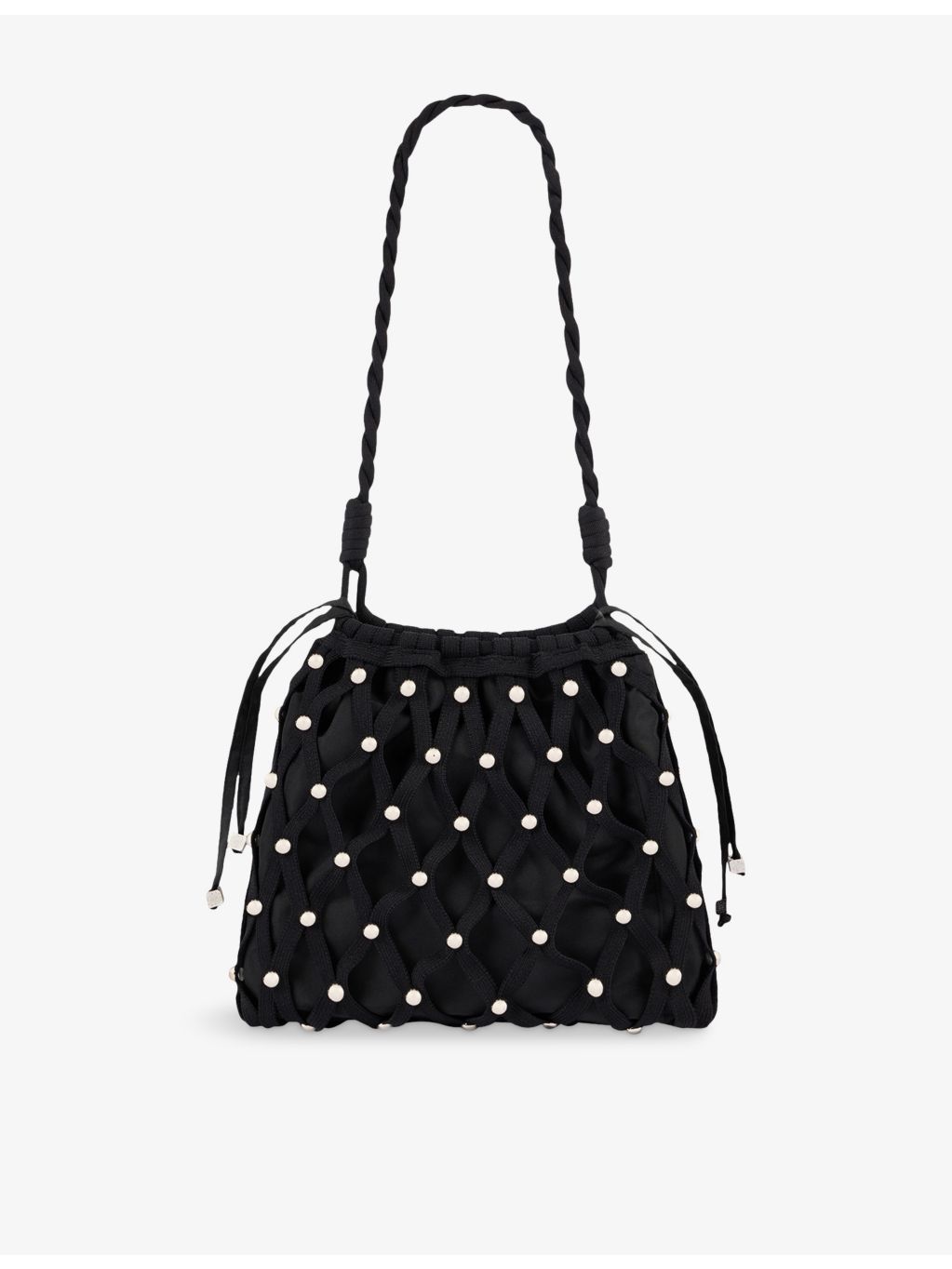 Sandro diamante-embellished crochet bag, UK version