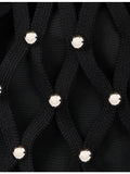 Sandro diamante-embellished crochet bag, UK version