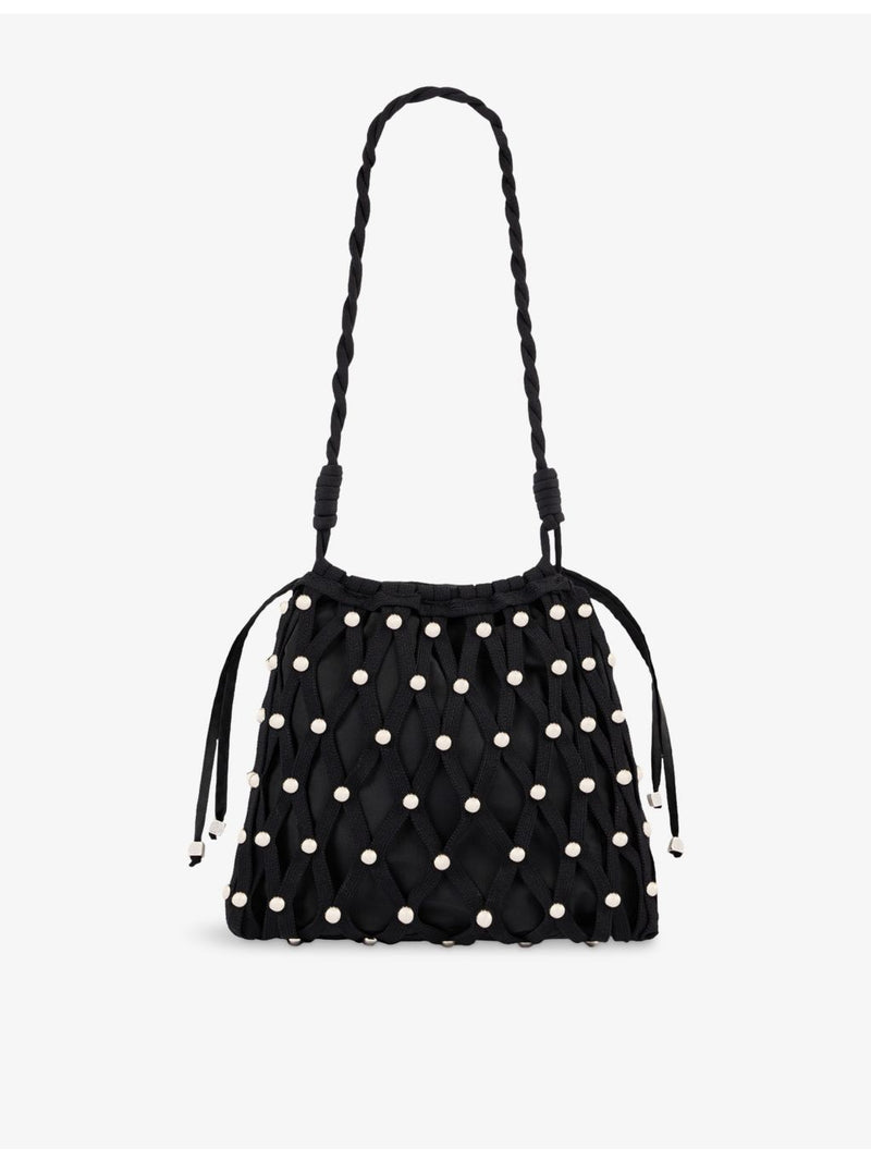 Sandro diamante-embellished crochet bag, UK version