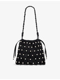 Sandro diamante-embellished crochet bag, UK version