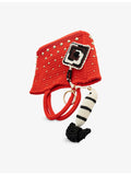 Sandro handmade crochet keyring fish motif gold-tone hardware, UK version