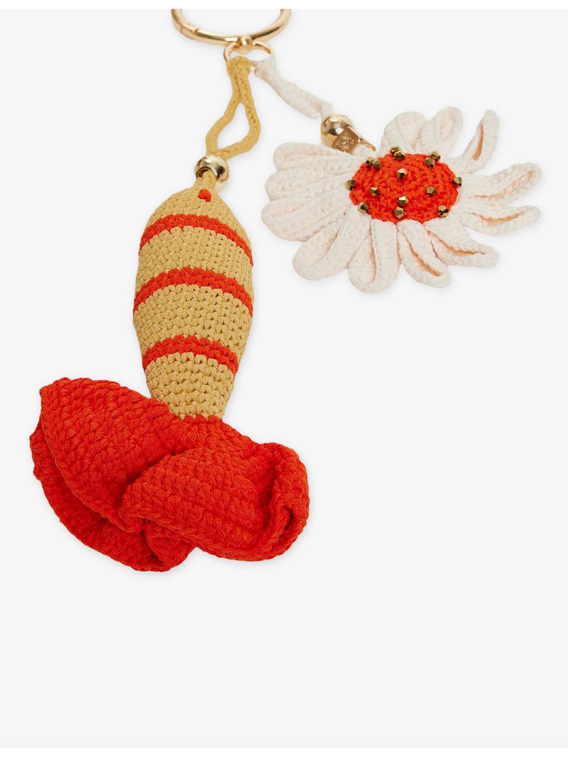 Sandro crochet keyring fish motif two-tone design, UK version