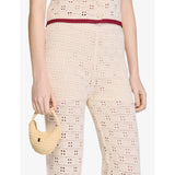 Sandro crochet mini bag with branded detail, imported from the UK