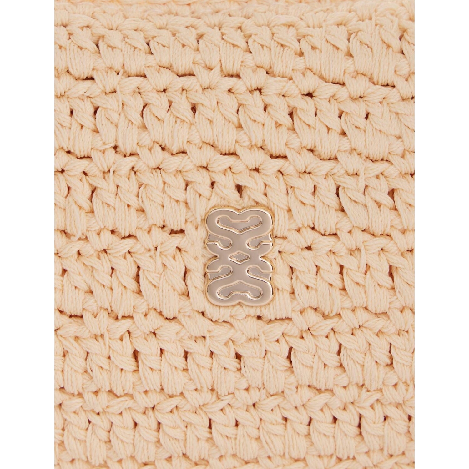 Sandro crochet mini bag with branded detail, imported from the UK
