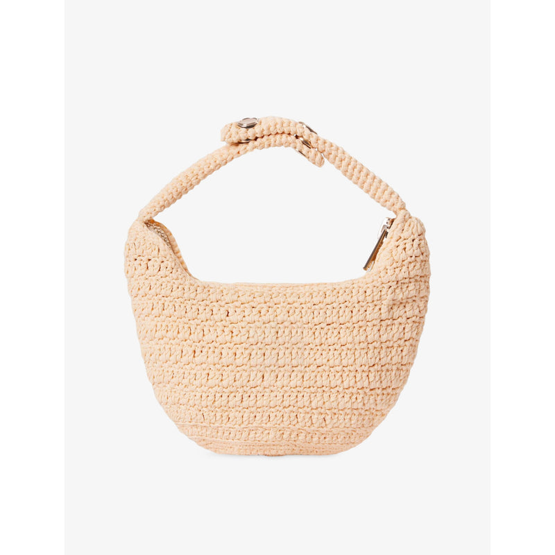 Sandro crochet mini bag with branded detail, imported from the UK