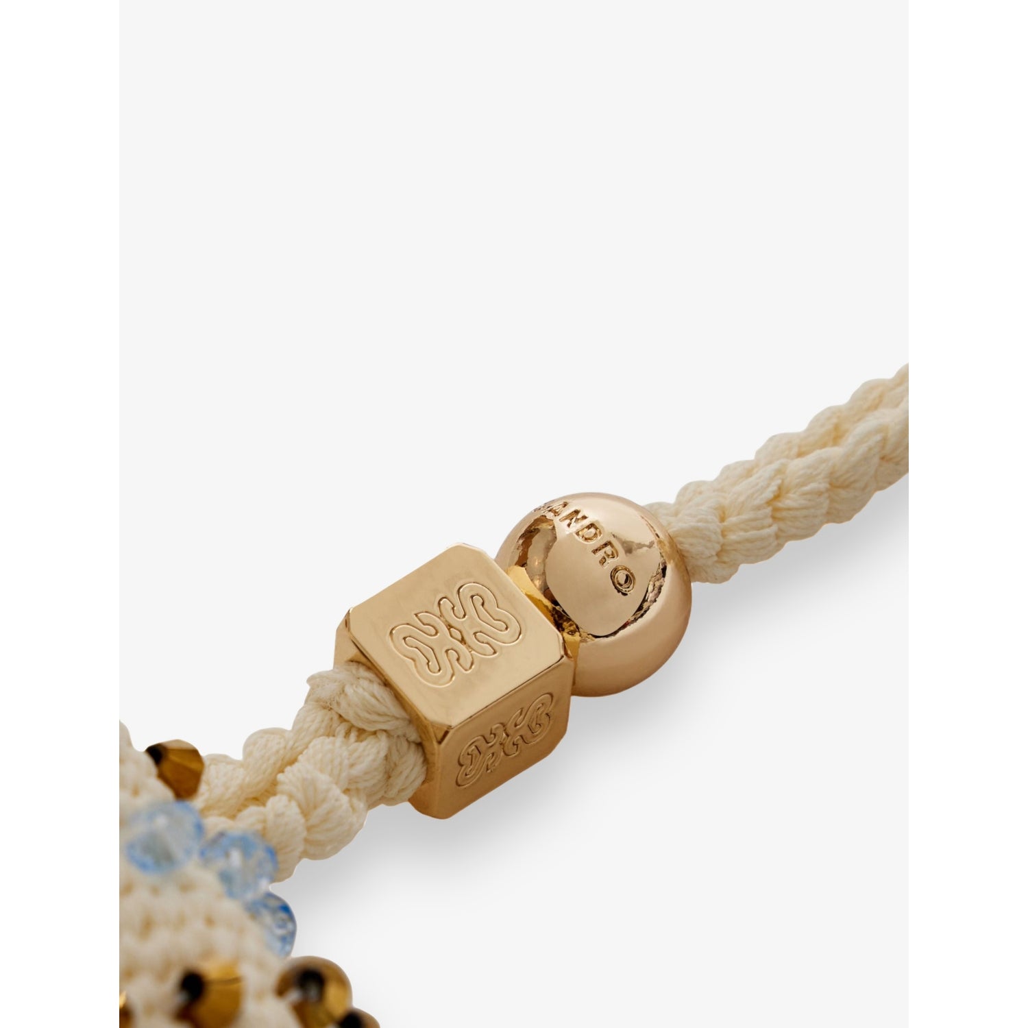Sandro fish handmade crochet keyring gold-tone hardware - British product