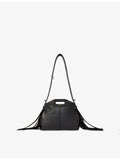 Maje Miss M mini leather shoulder bag with fringe (British brand)