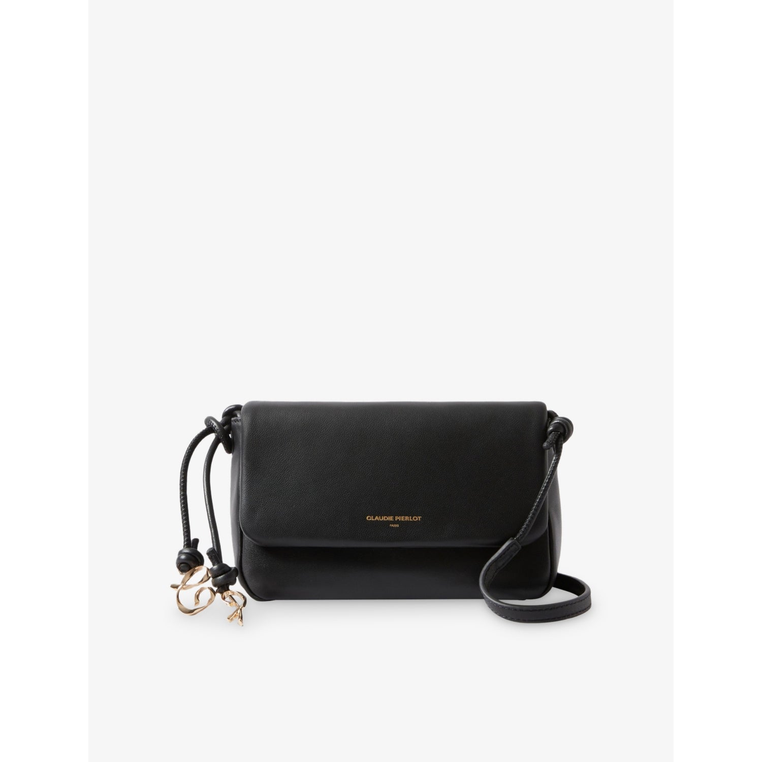 Claudie Pierlot Logo Leather Crossbody Bag