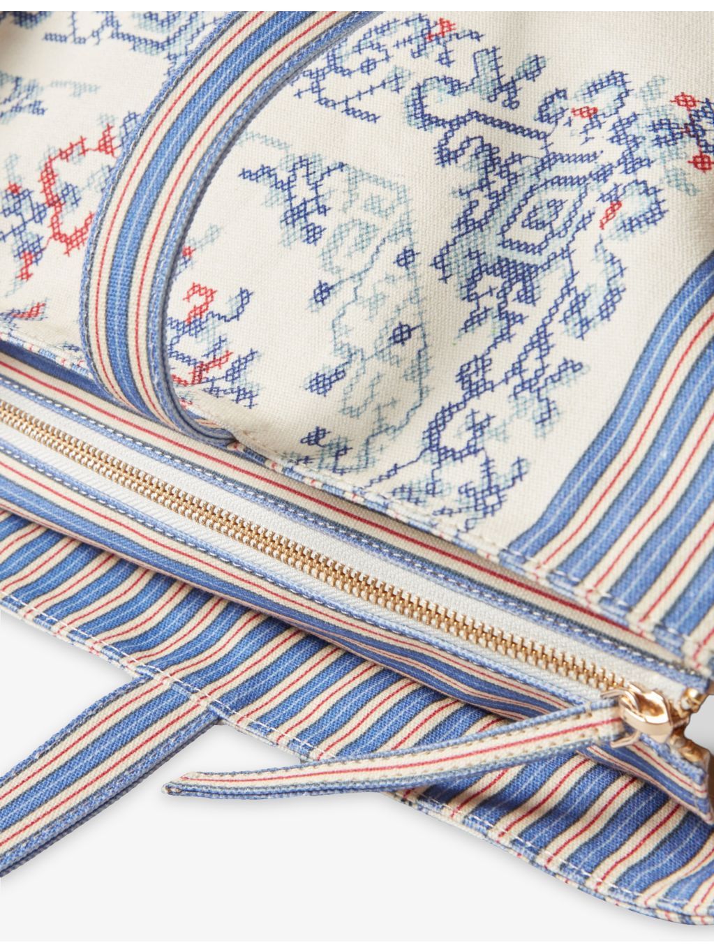 Claudie Pierlot oversized cotton tote bag with floral embroidery (British brand)