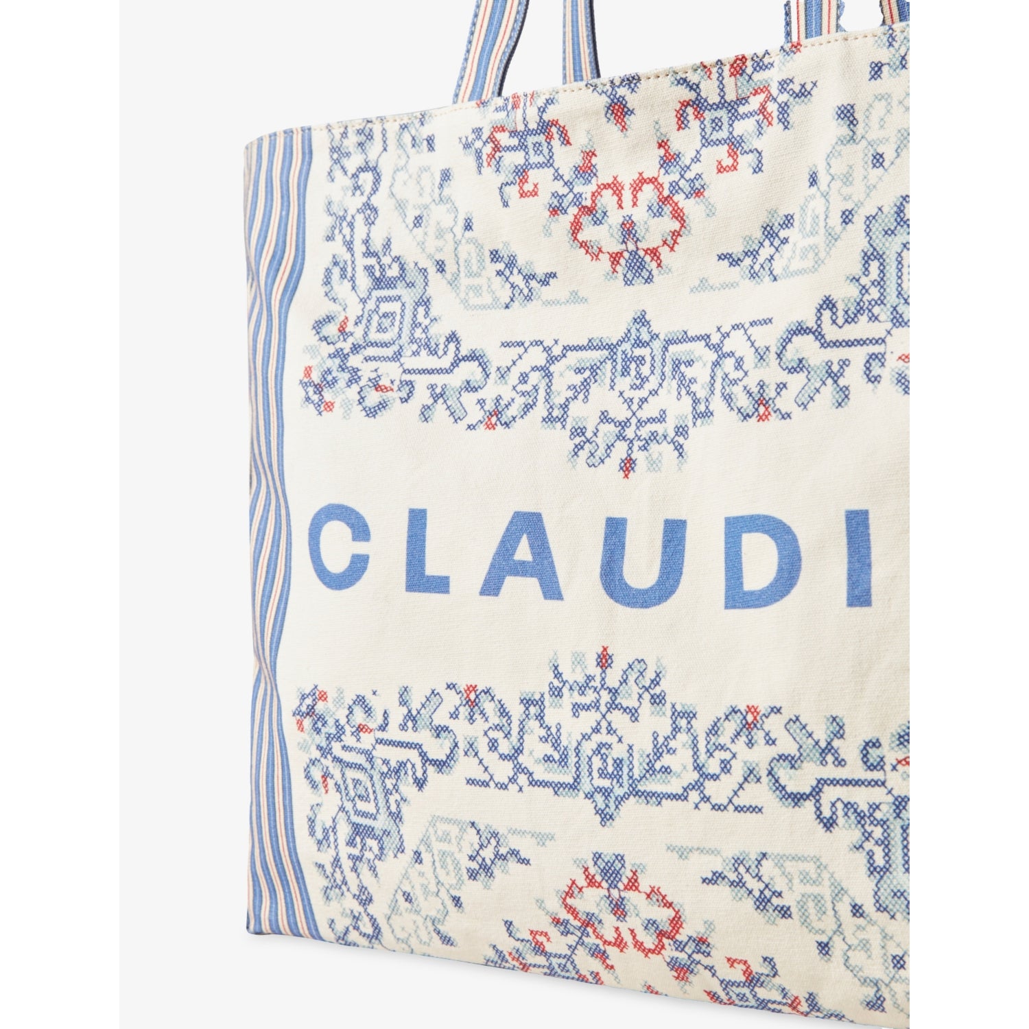Claudie Pierlot oversized cotton tote bag with floral embroidery (British brand)