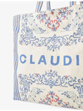 Claudie Pierlot oversized cotton tote bag with floral embroidery (British brand)
