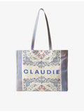 Claudie Pierlot oversized cotton tote bag with floral embroidery (British brand)