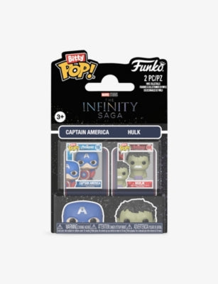 Funko Bitty Pop Captain America Hulk two-pack 2.3cm, imported from the UK