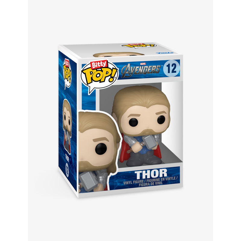 Funko Bitty Pop Iron Man Thor vinyl figures, imported from the UK