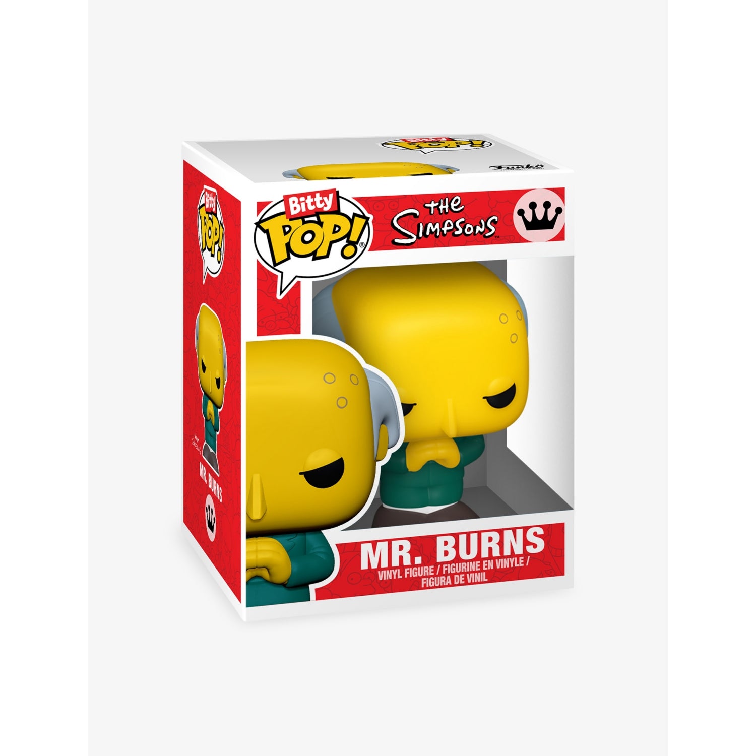 Bitty Pop Bart & Burns 2.3cm vinyl two-pack, imported from the UK