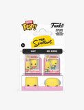 Bitty Pop Bart & Burns 2.3cm vinyl two-pack, imported from the UK