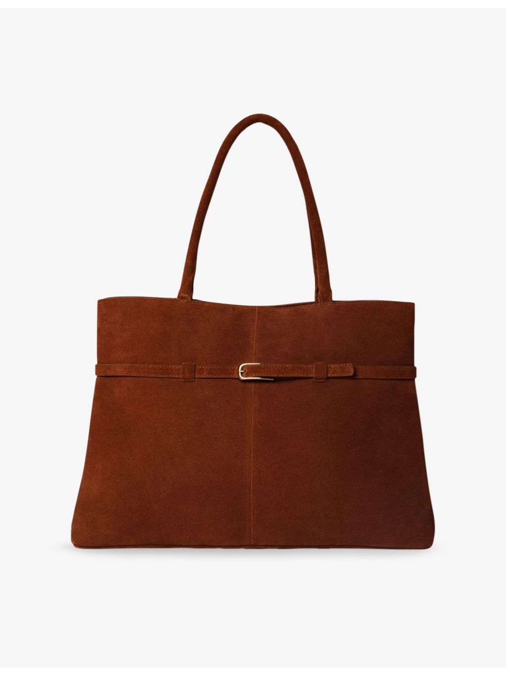Whistles Noelle suede tote bag with gold hardware, UK version