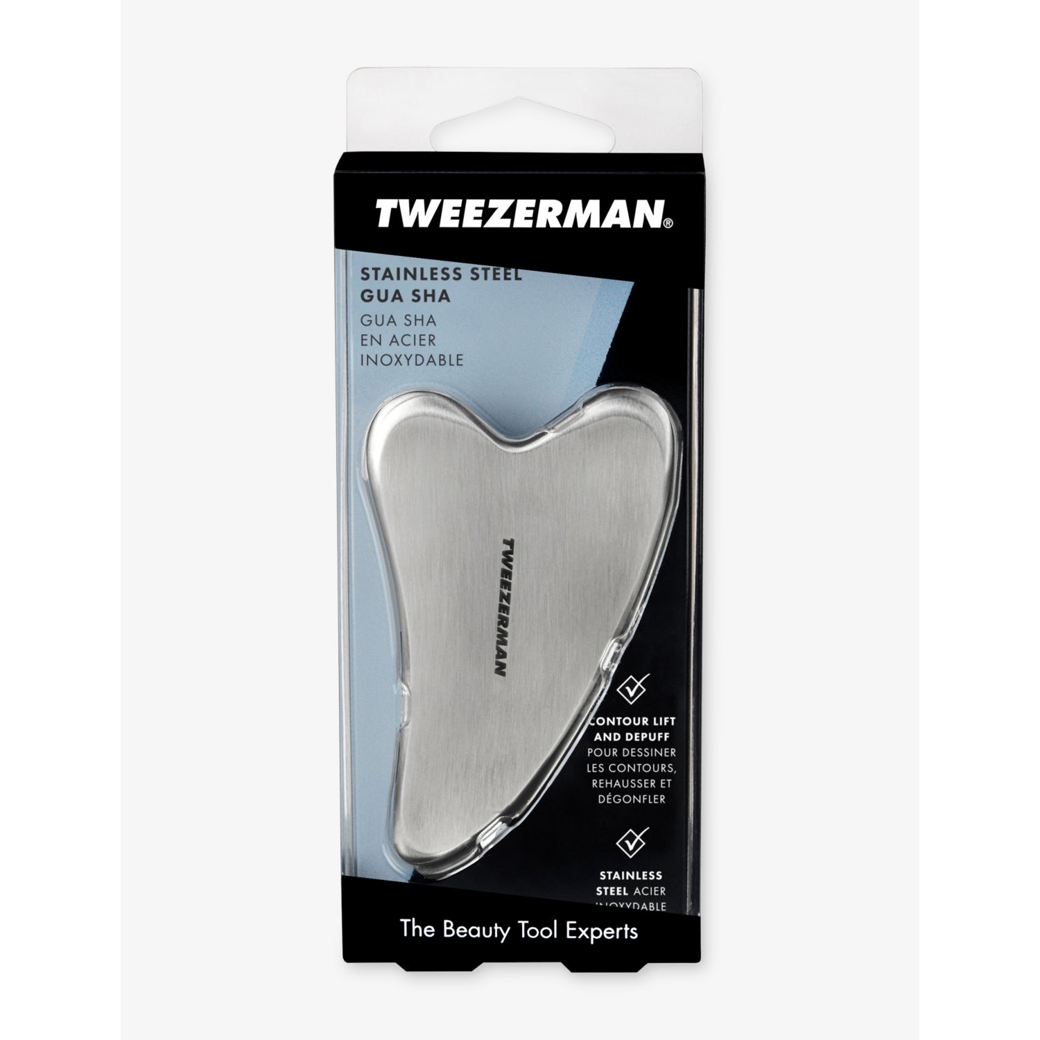 Tweezerman stainless steel gua sha - British product
