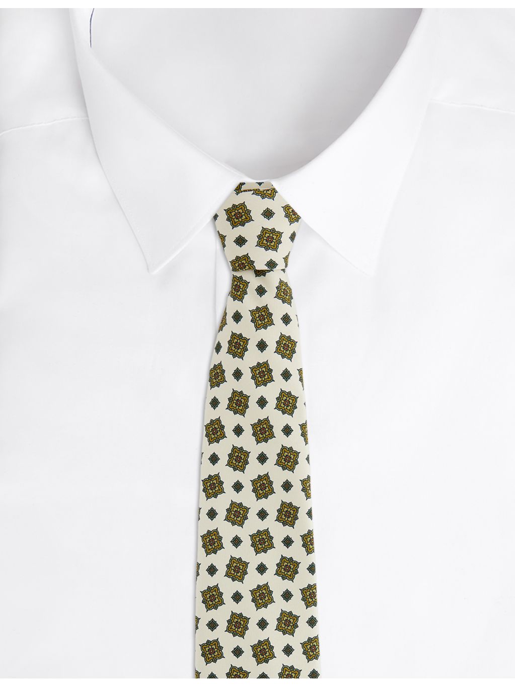 Dunhill silk tie with medallion print, UK version
