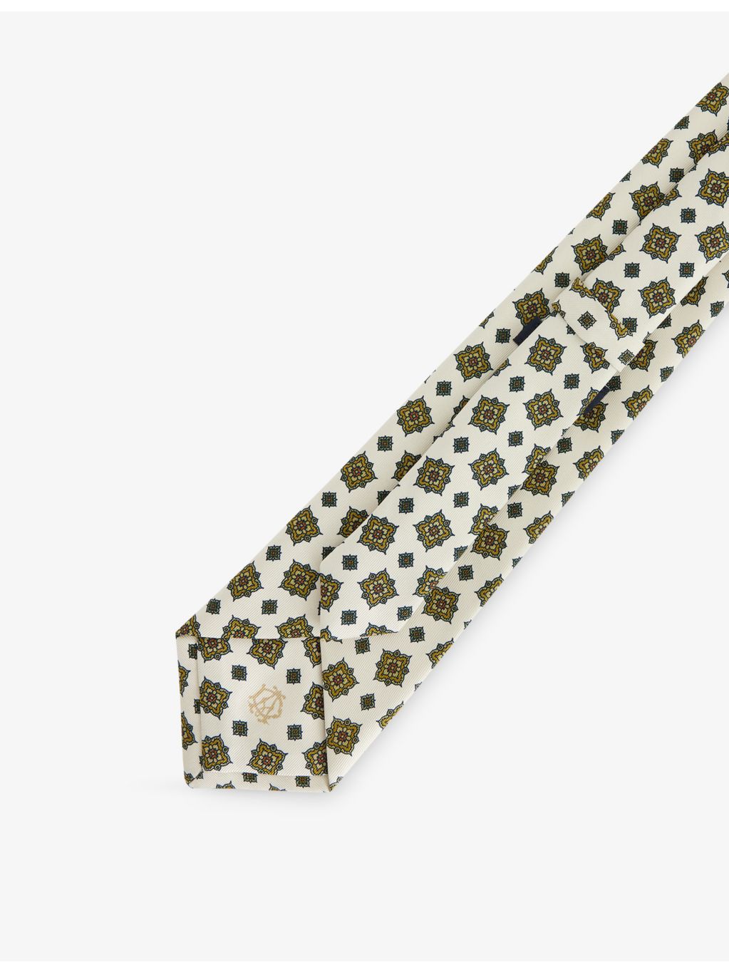 Dunhill silk tie with medallion print, UK version