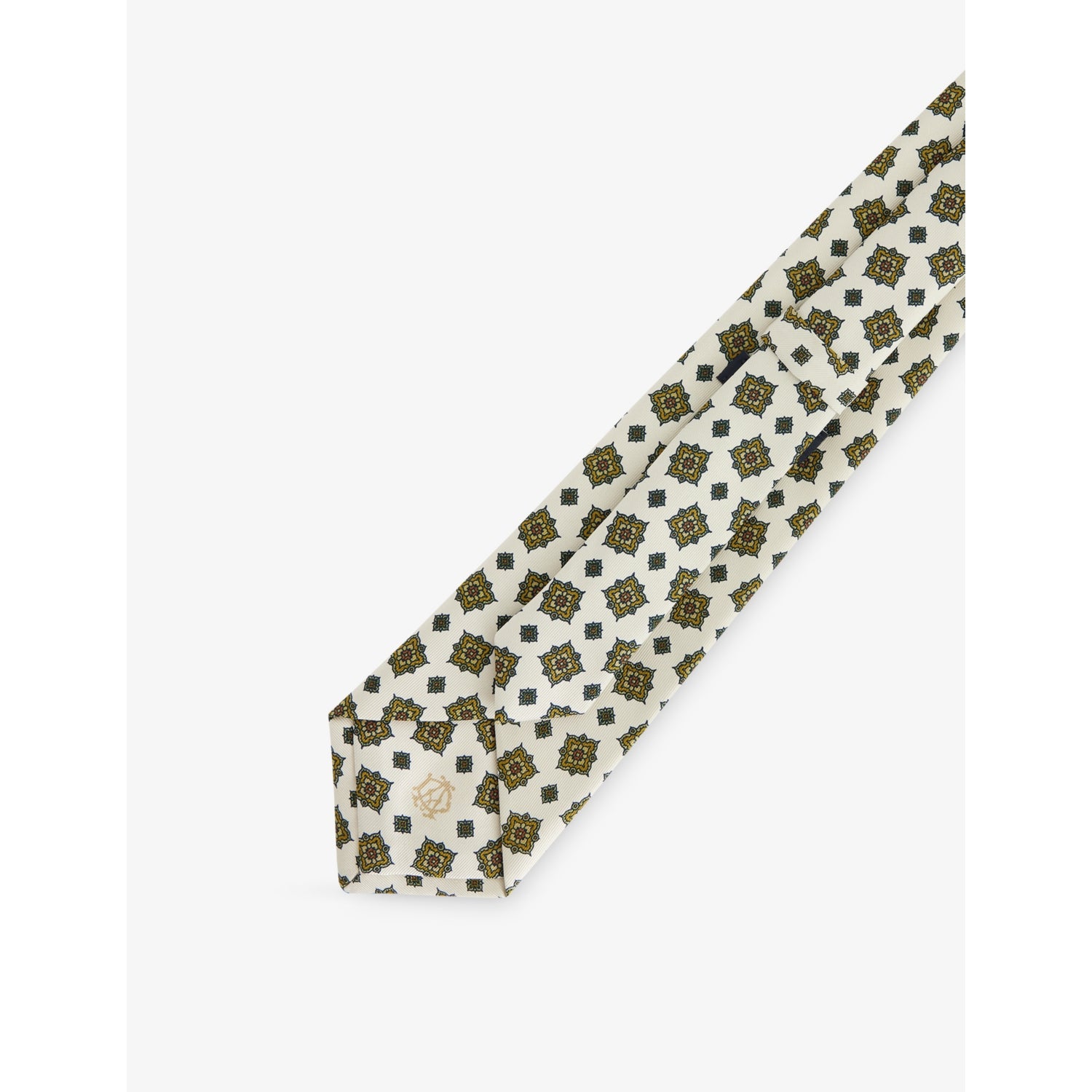 Dunhill silk tie with medallion print, UK version
