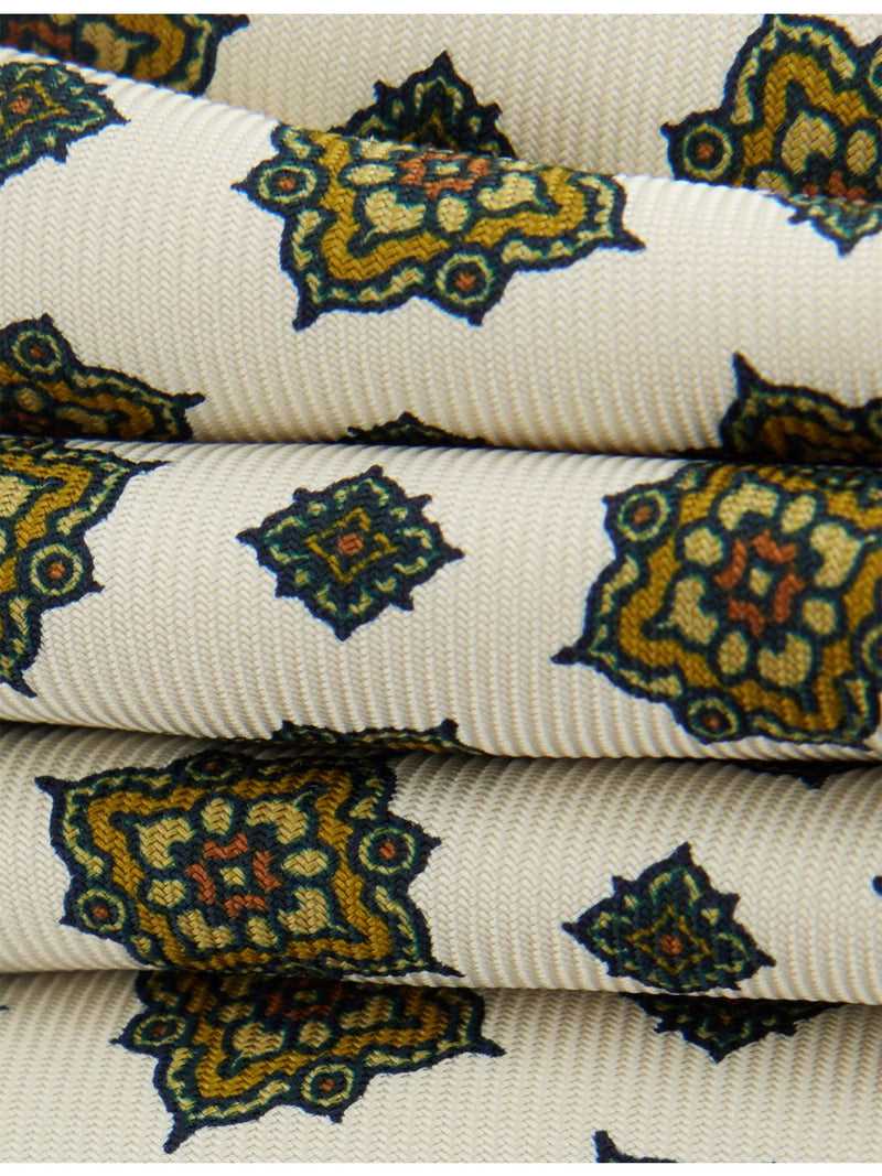 Dunhill silk tie with medallion print, UK version