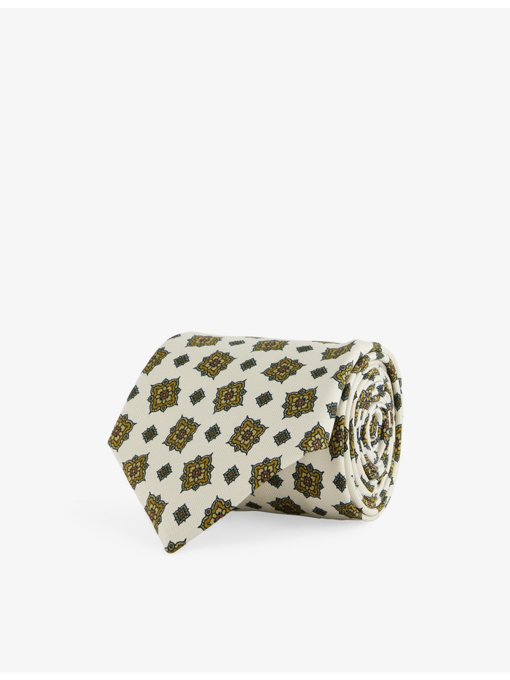 Dunhill silk tie with medallion print, UK version