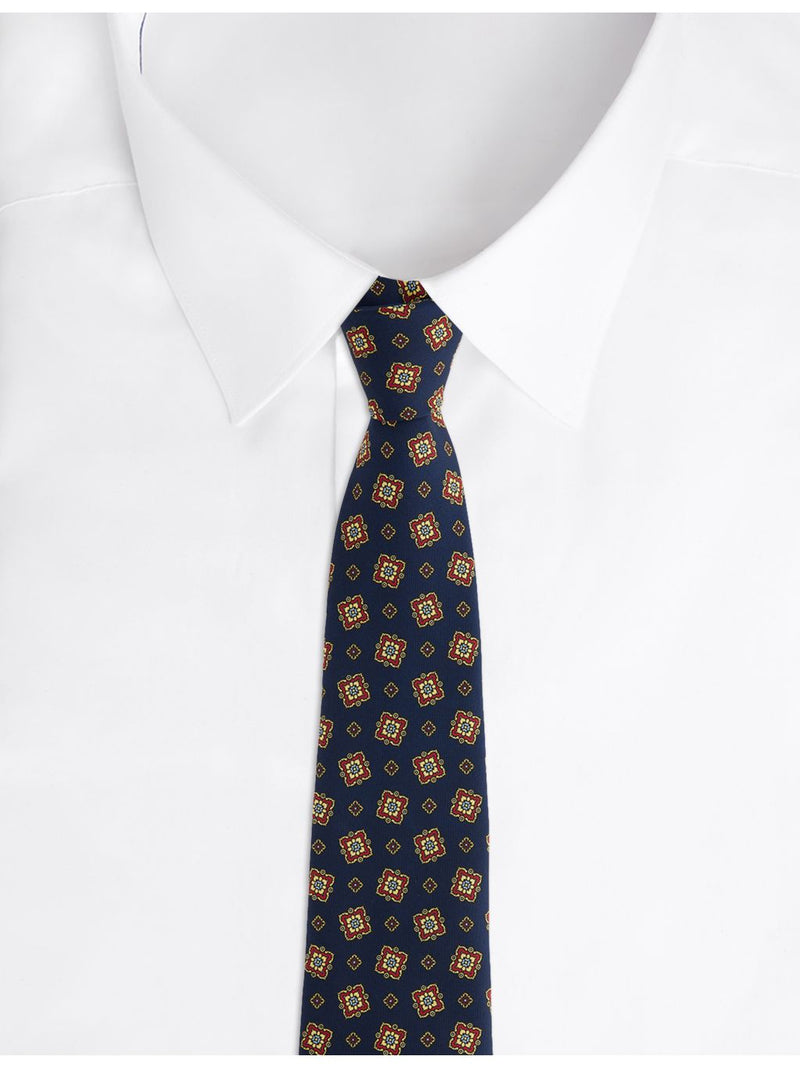 Dunhill silk tie scattered medallion print (British brand)