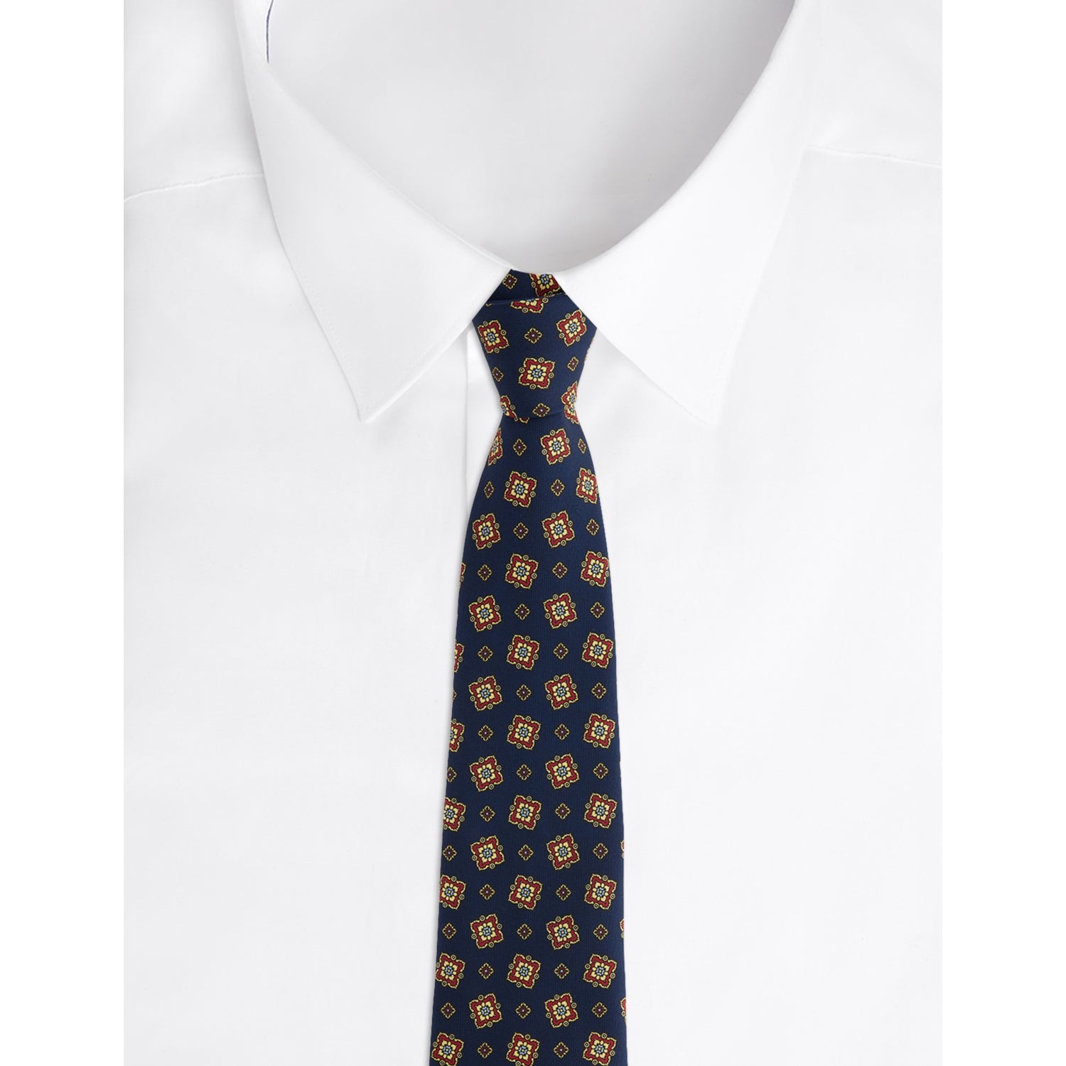 Dunhill silk tie scattered medallion print (British brand)
